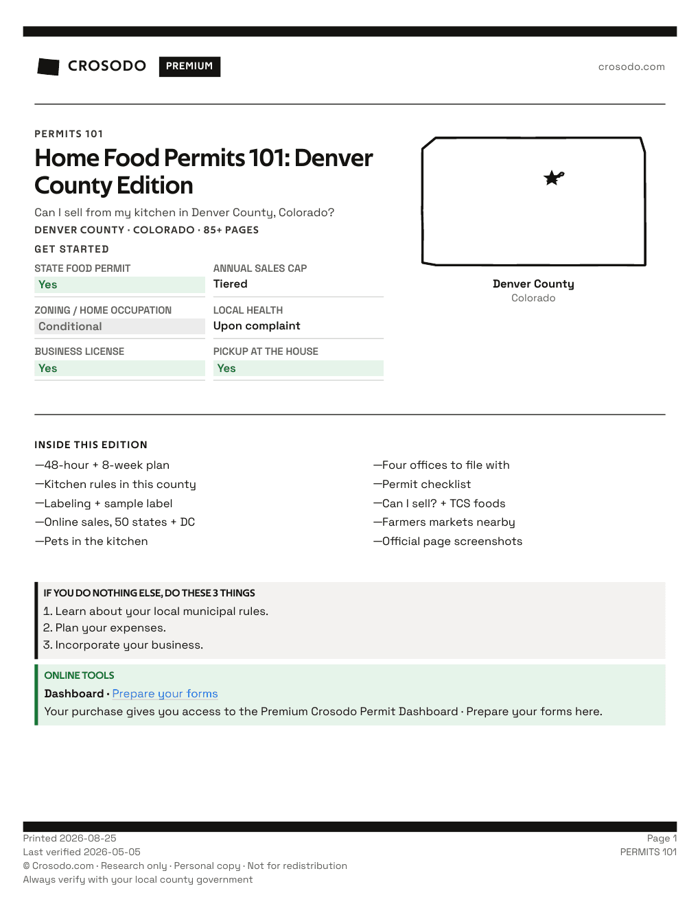 Permit Guide 101 cover for Denver County