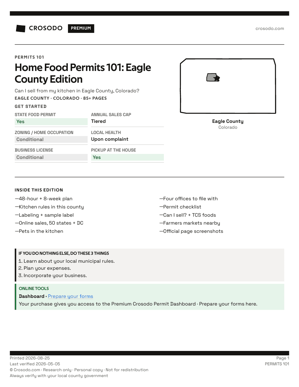 Permit Guide 101 cover for Eagle County