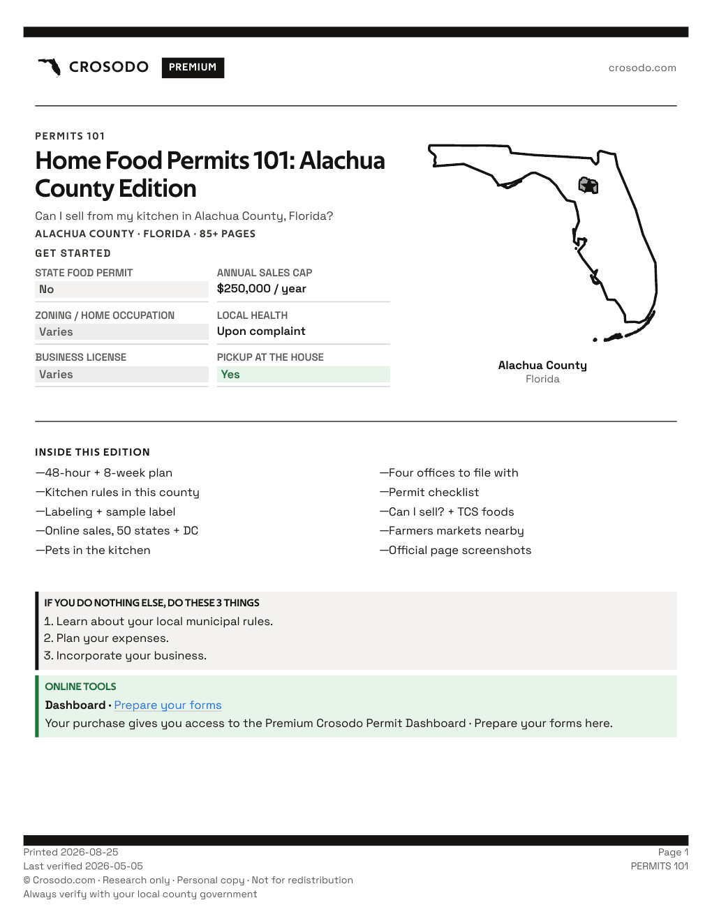 Permit Guide 101 cover for Alachua County