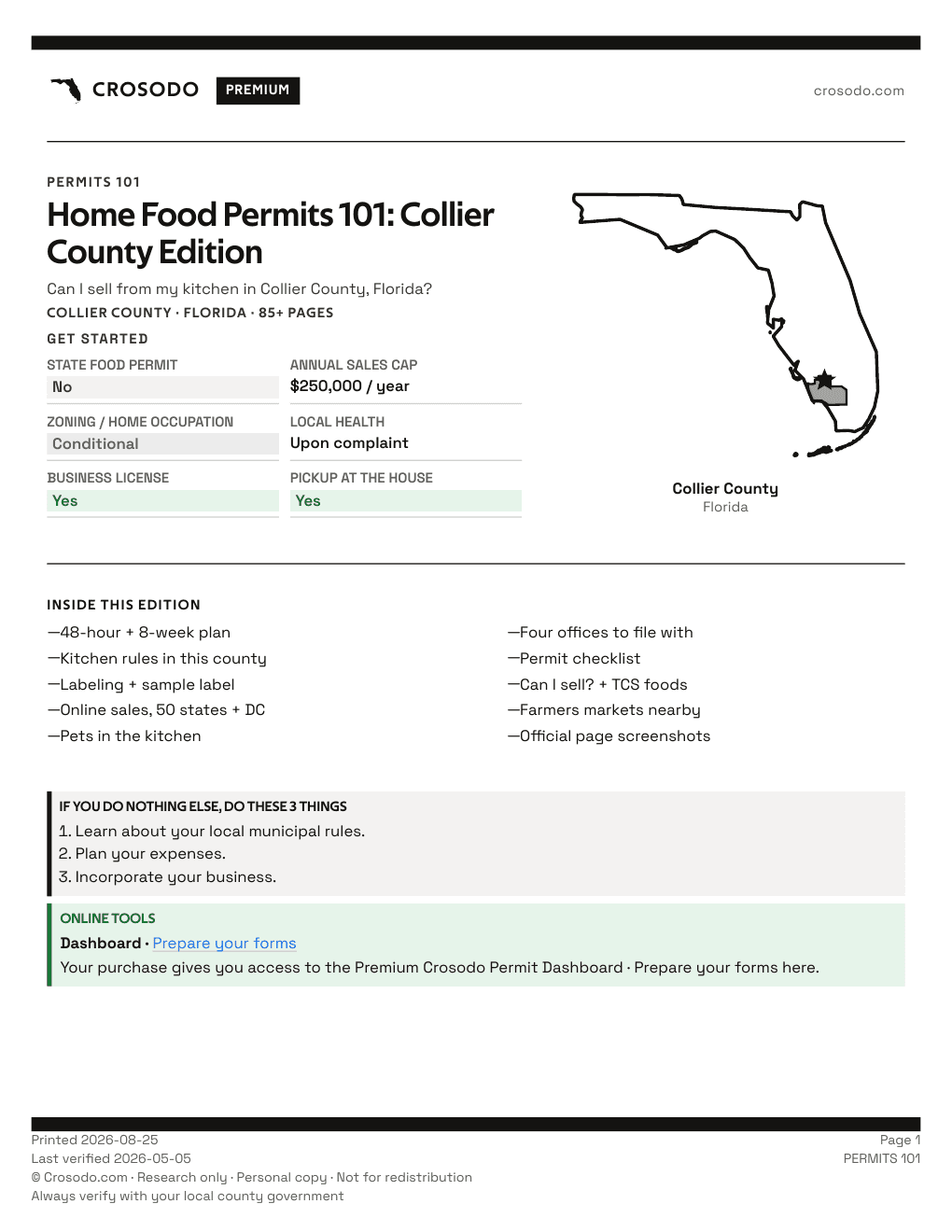 Permit Guide 101 cover for Collier County