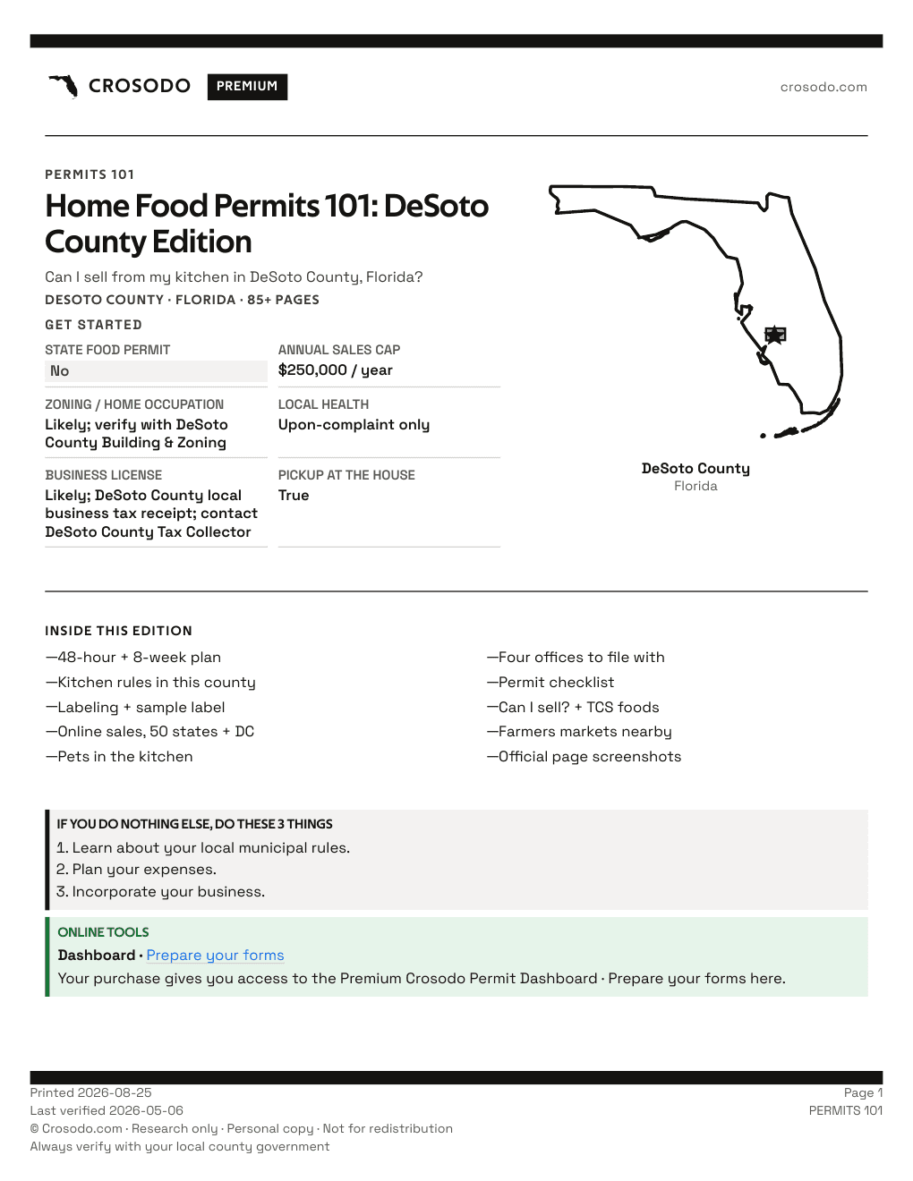 Permit Guide 101 cover for DeSoto County