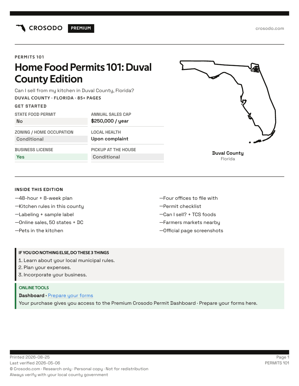 Permit Guide 101 cover for Duval County