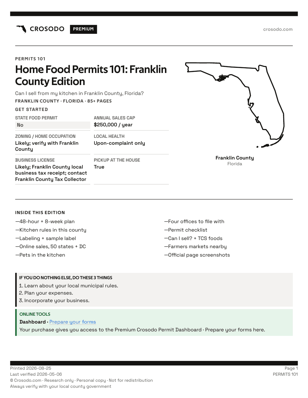 Permit Guide 101 cover for Franklin County