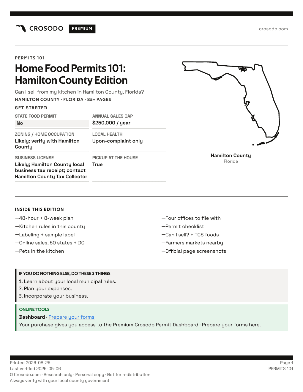 Permit Guide 101 cover for Hamilton County