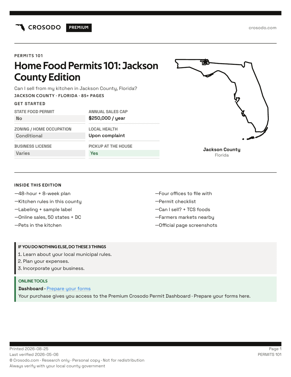 Permit Guide 101 cover for Jackson County