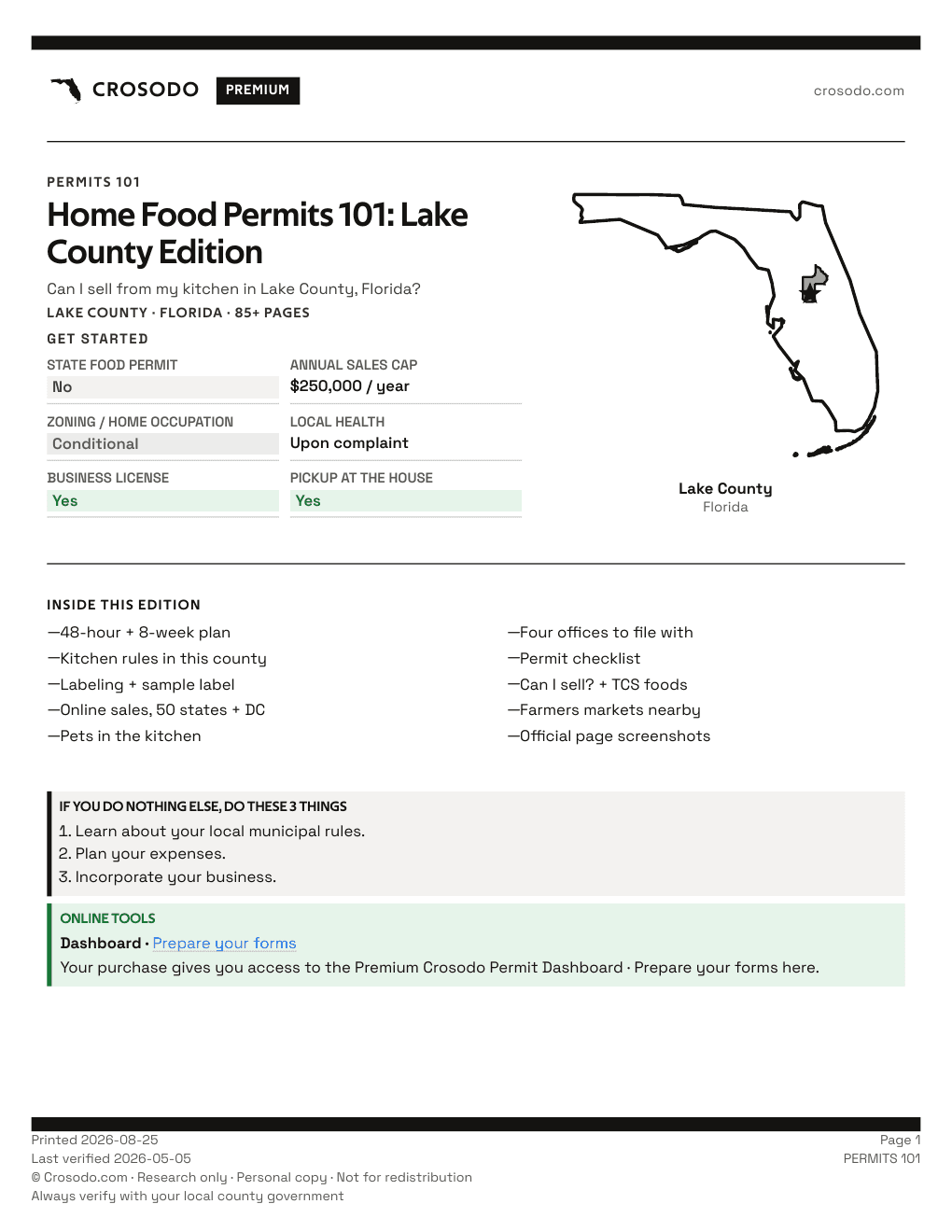 Permit Guide 101 cover for Lake County