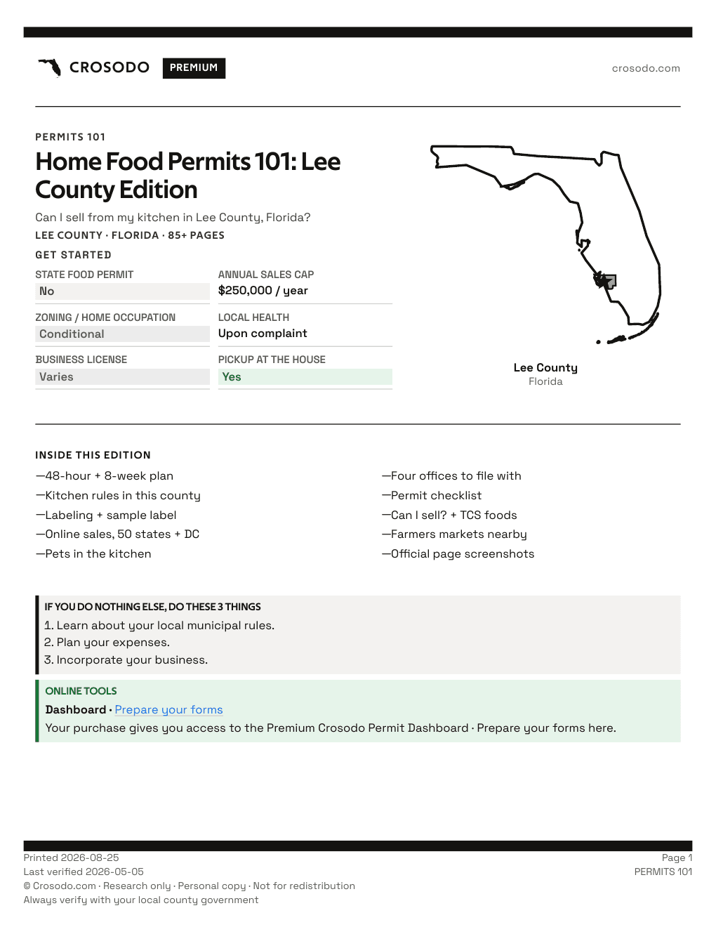 Permit Guide 101 cover for Lee County