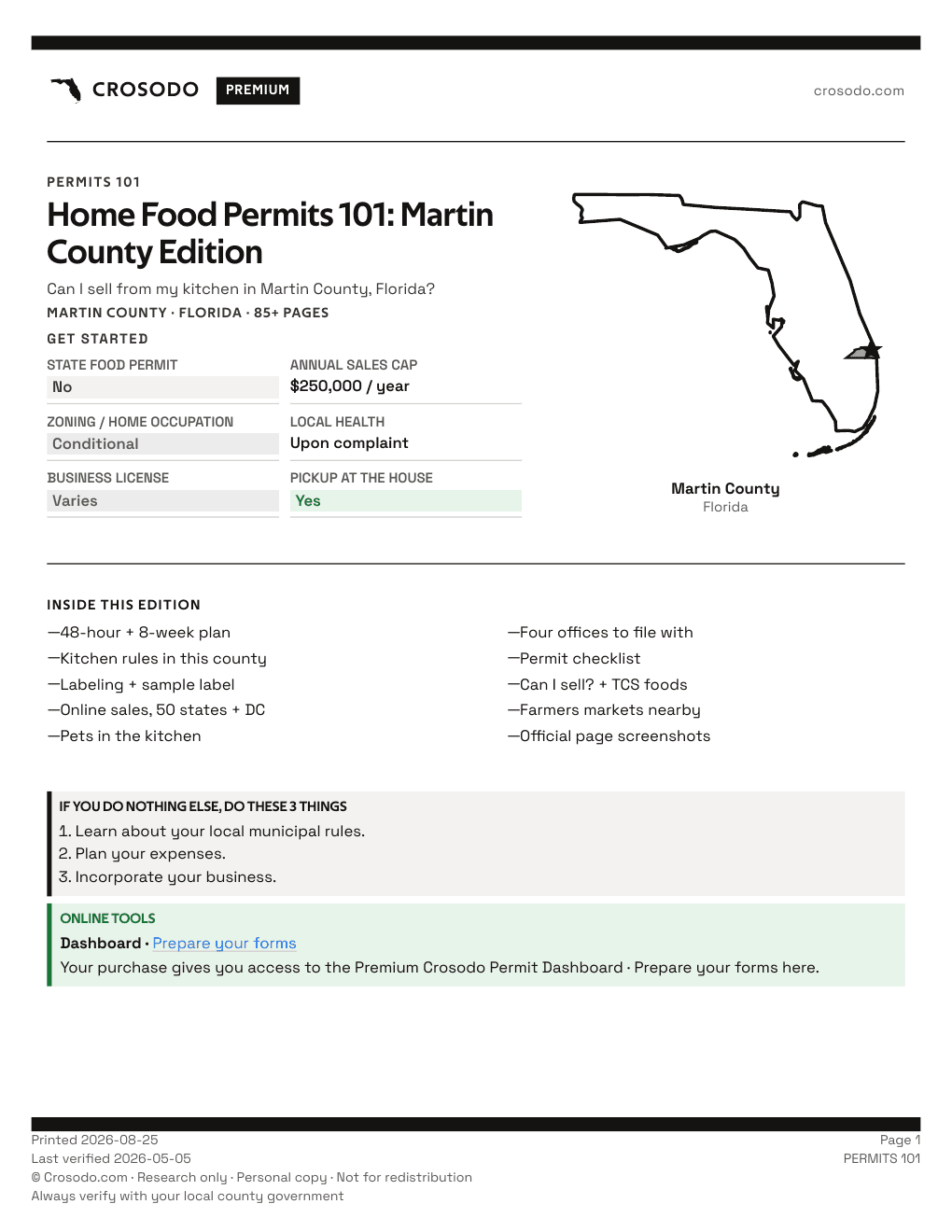 Permit Guide 101 cover for Martin County