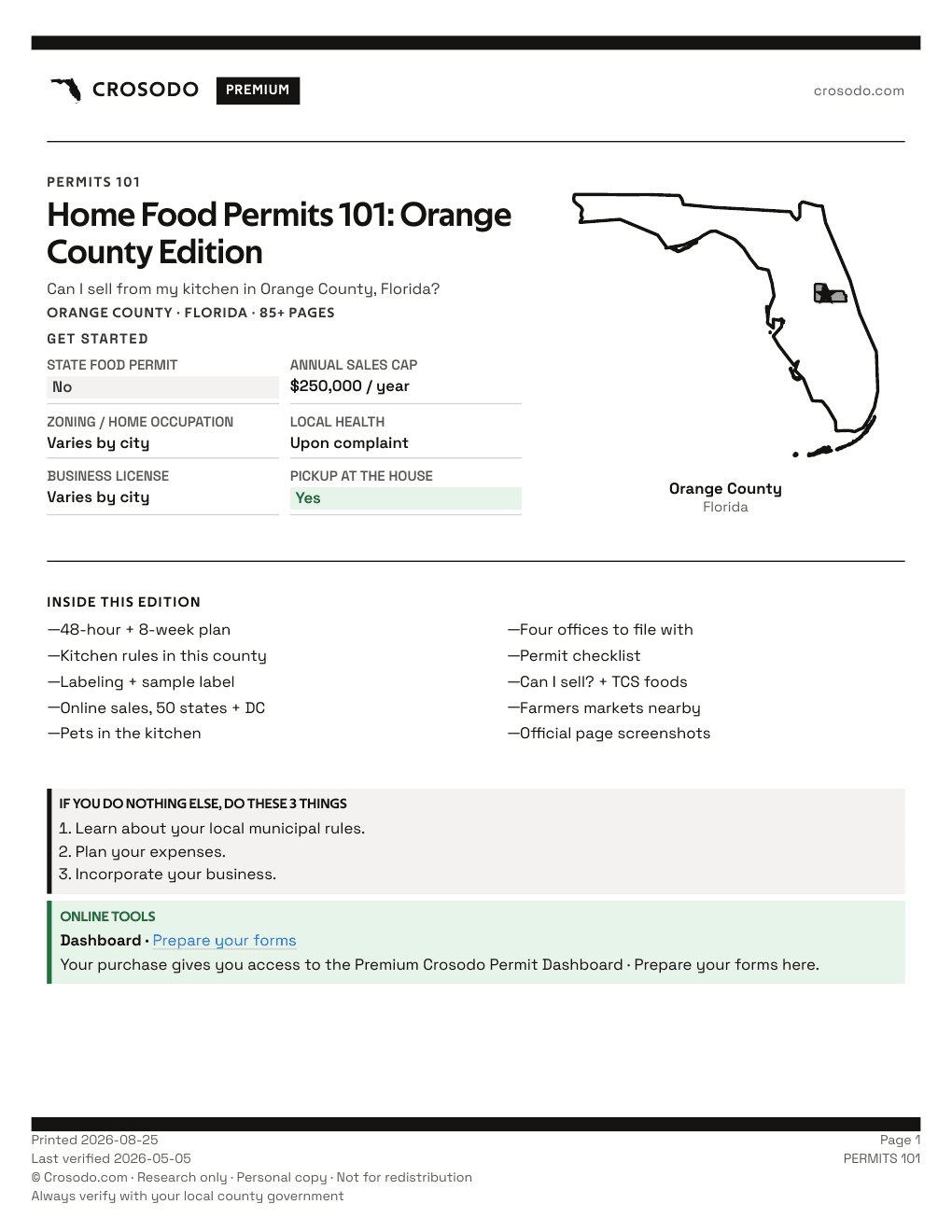 Permit Guide 101 cover for Orange County
