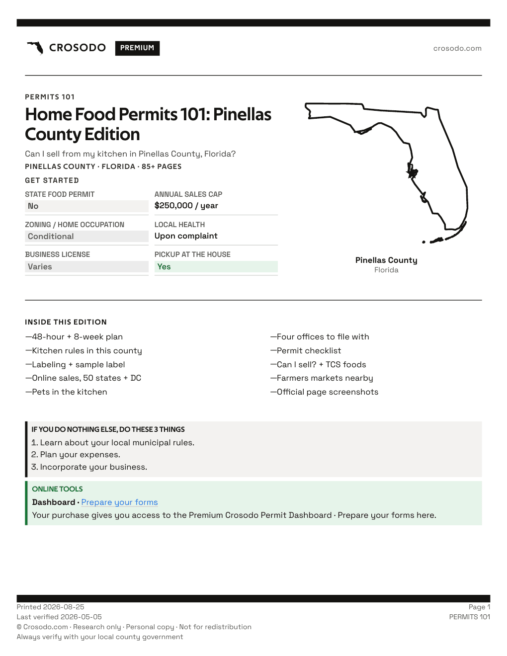 Permit Guide 101 cover for Pinellas County