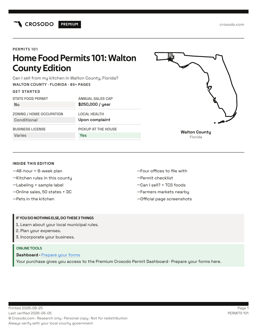 Permit Guide 101 cover for Walton County