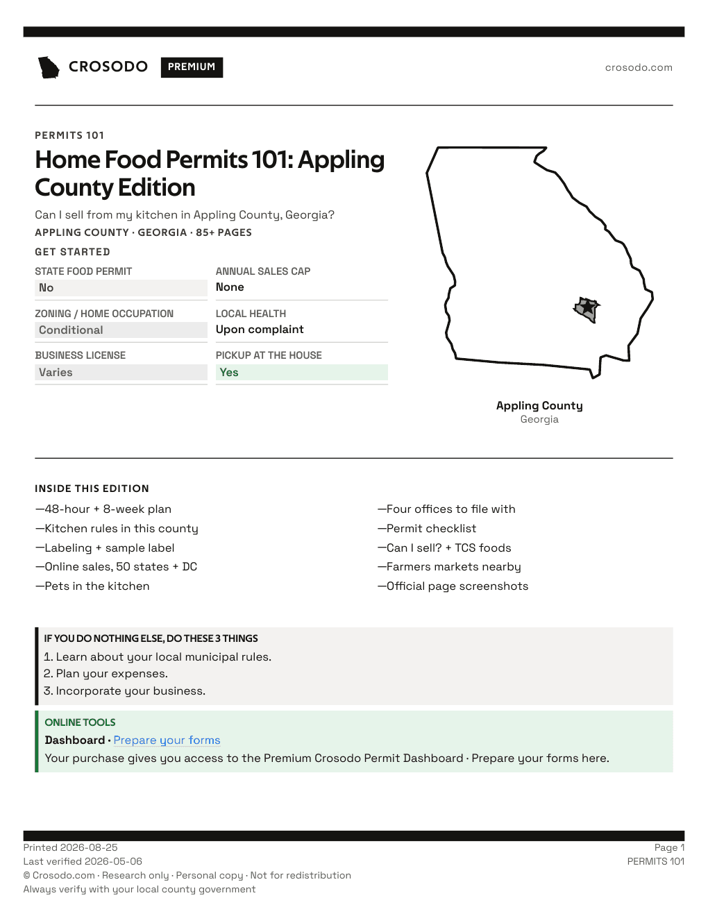Permit Guide 101 cover for Appling County