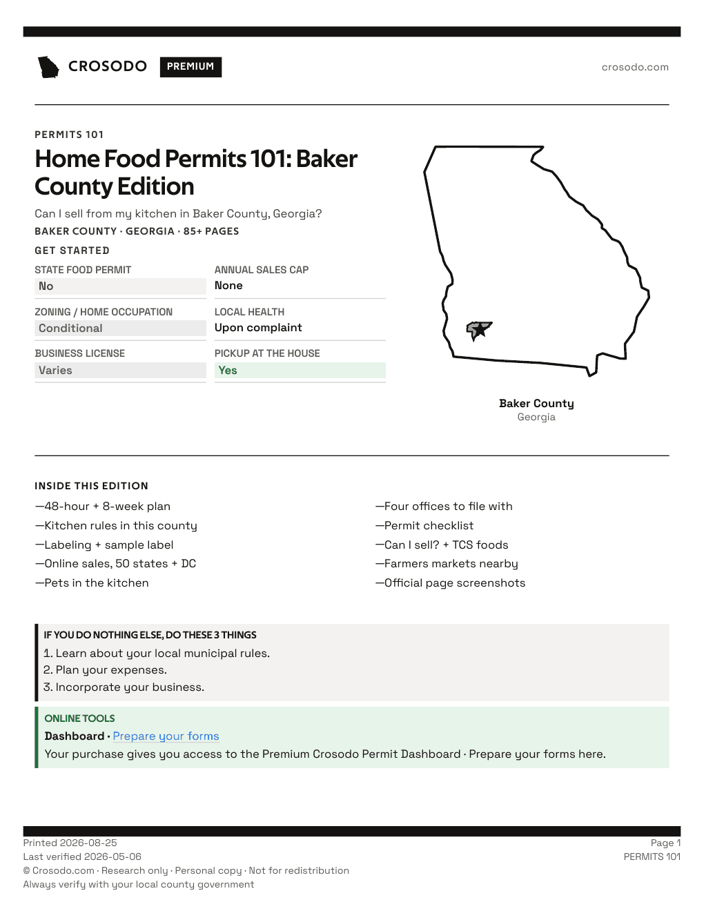 Permit Guide 101 cover for Baker County