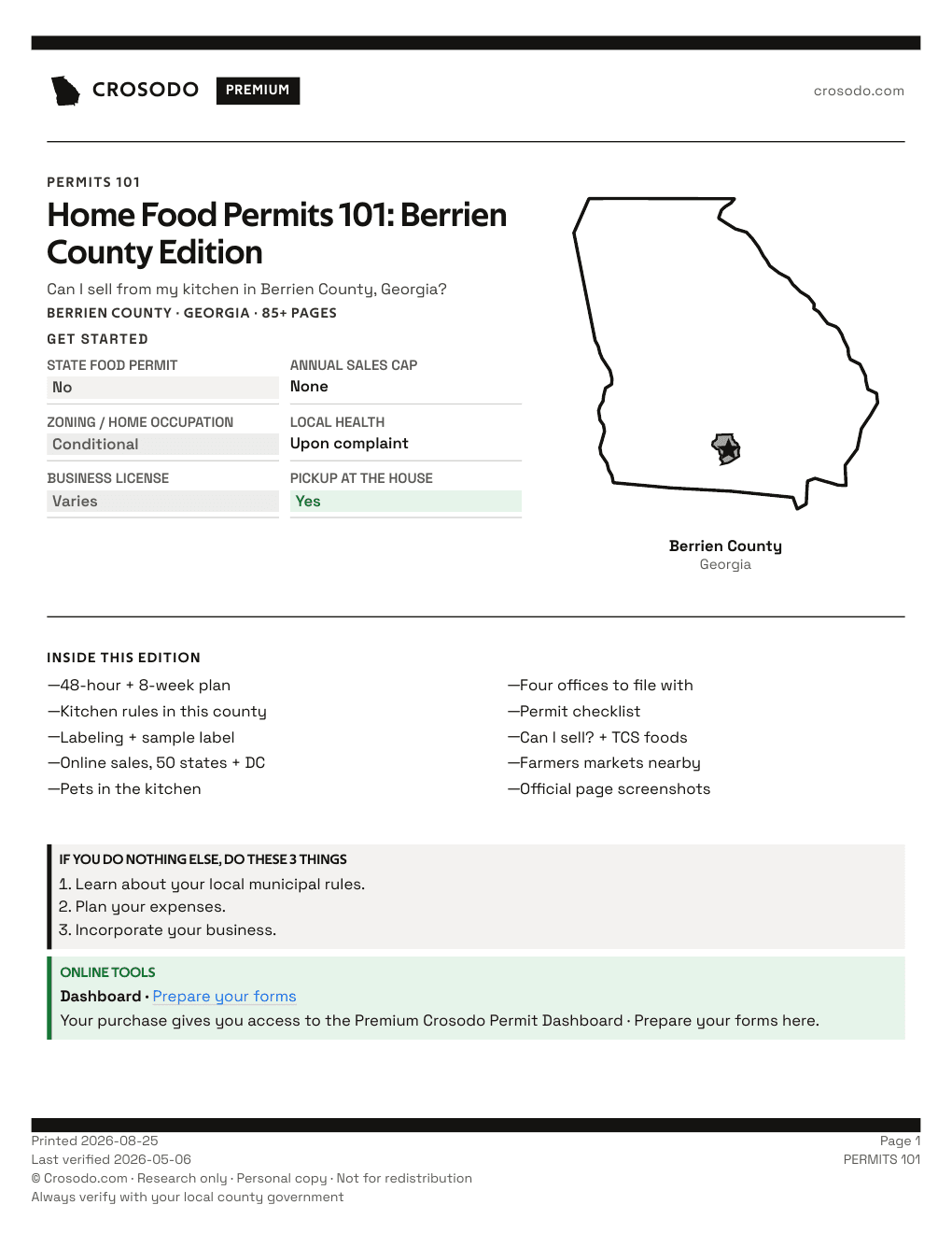 Permit Guide 101 cover for Berrien County