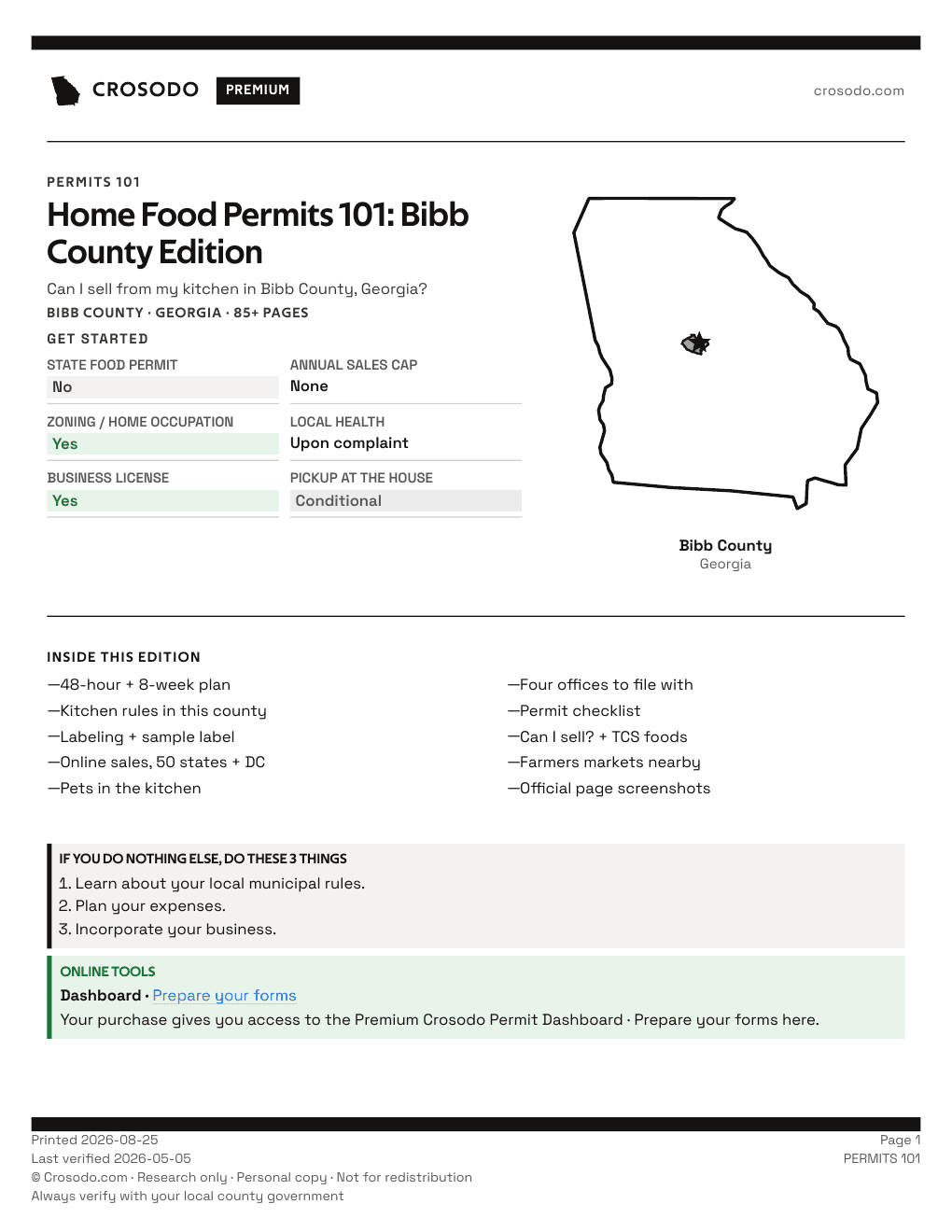 Permit Guide 101 cover for Bibb County