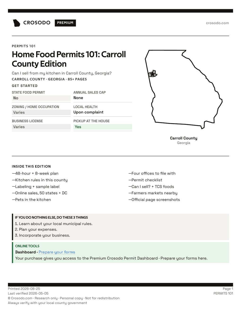 Permit Guide 101 cover for Carroll County