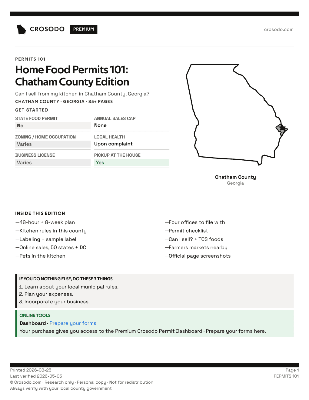 Permit Guide 101 cover for Chatham County