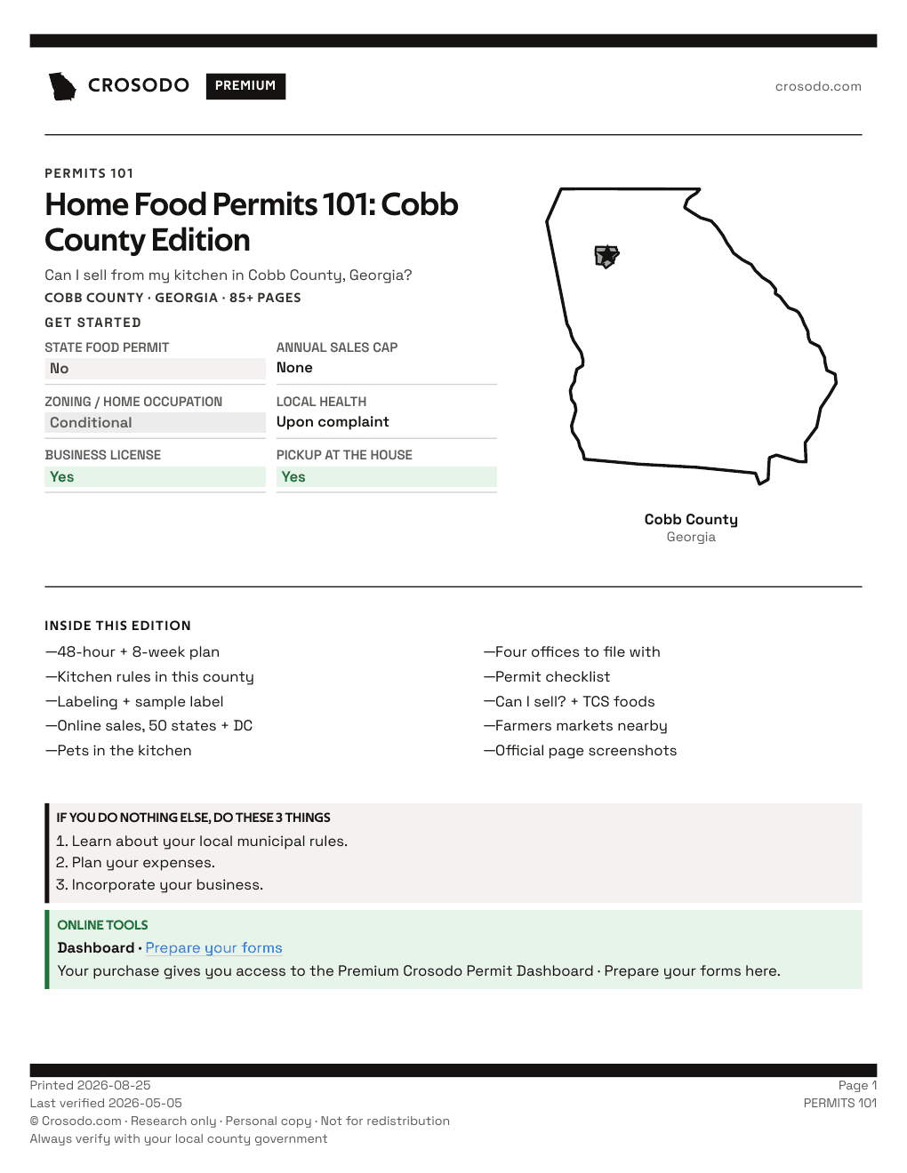 Permit Guide 101 cover for Cobb County