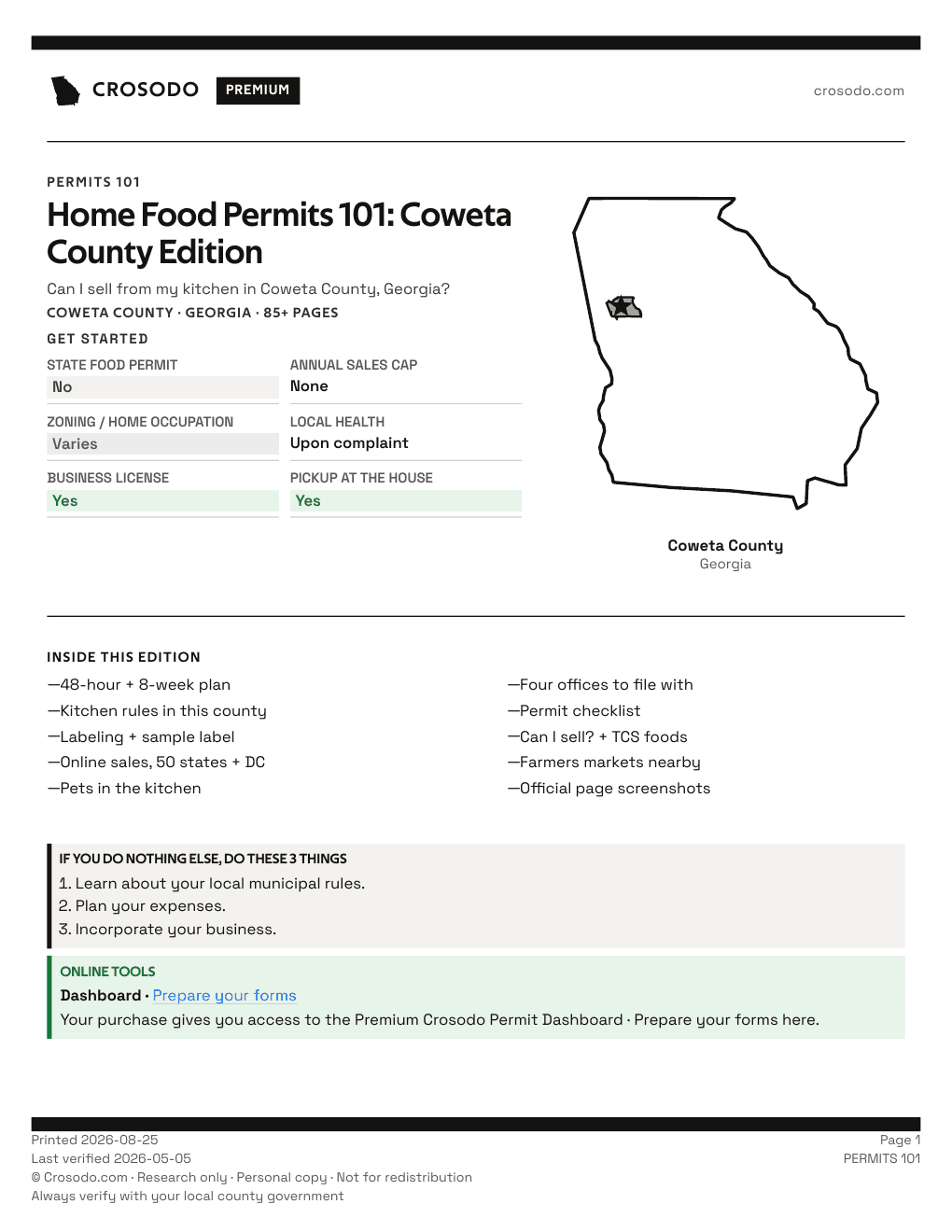 Permit Guide 101 cover for Coweta County