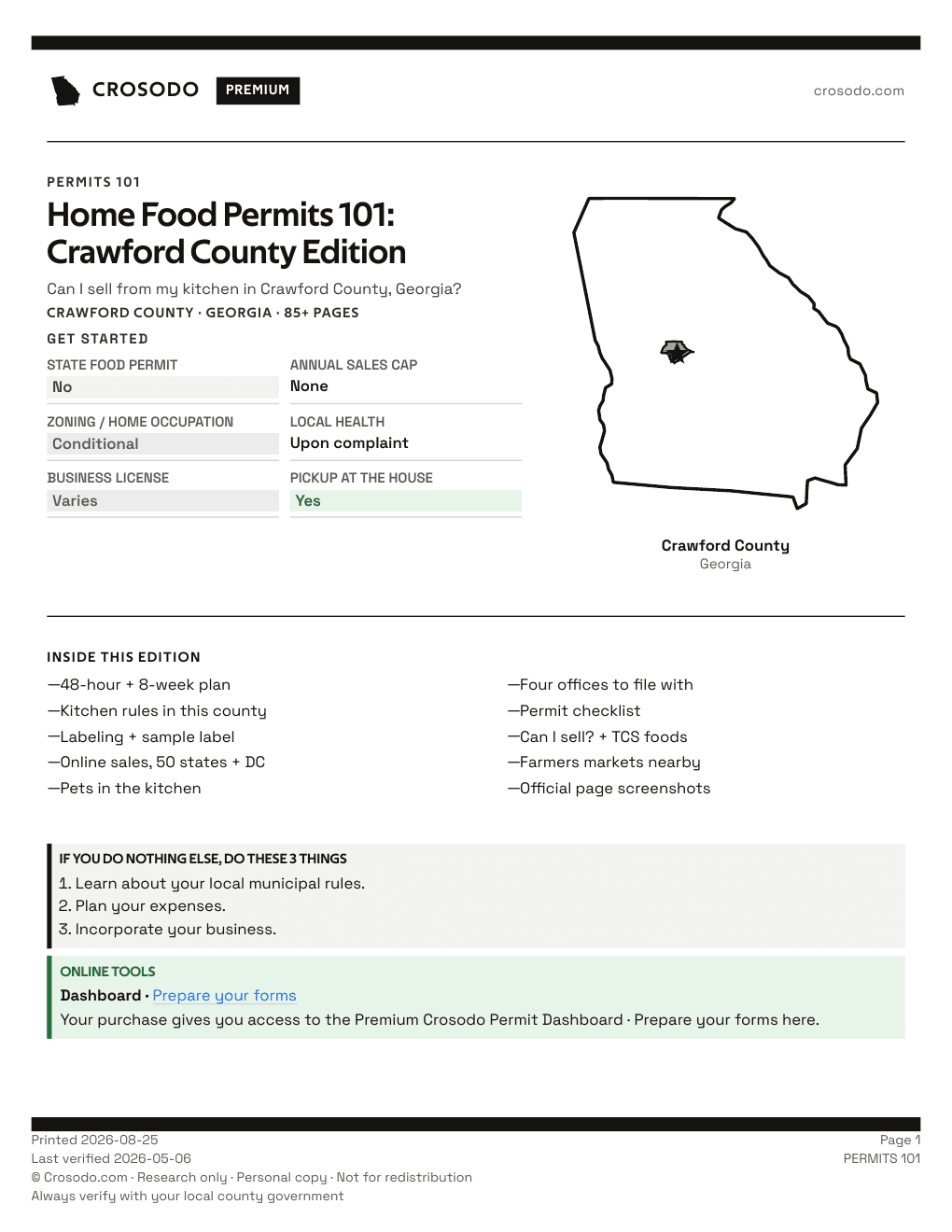 Permit Guide 101 cover for Crawford County