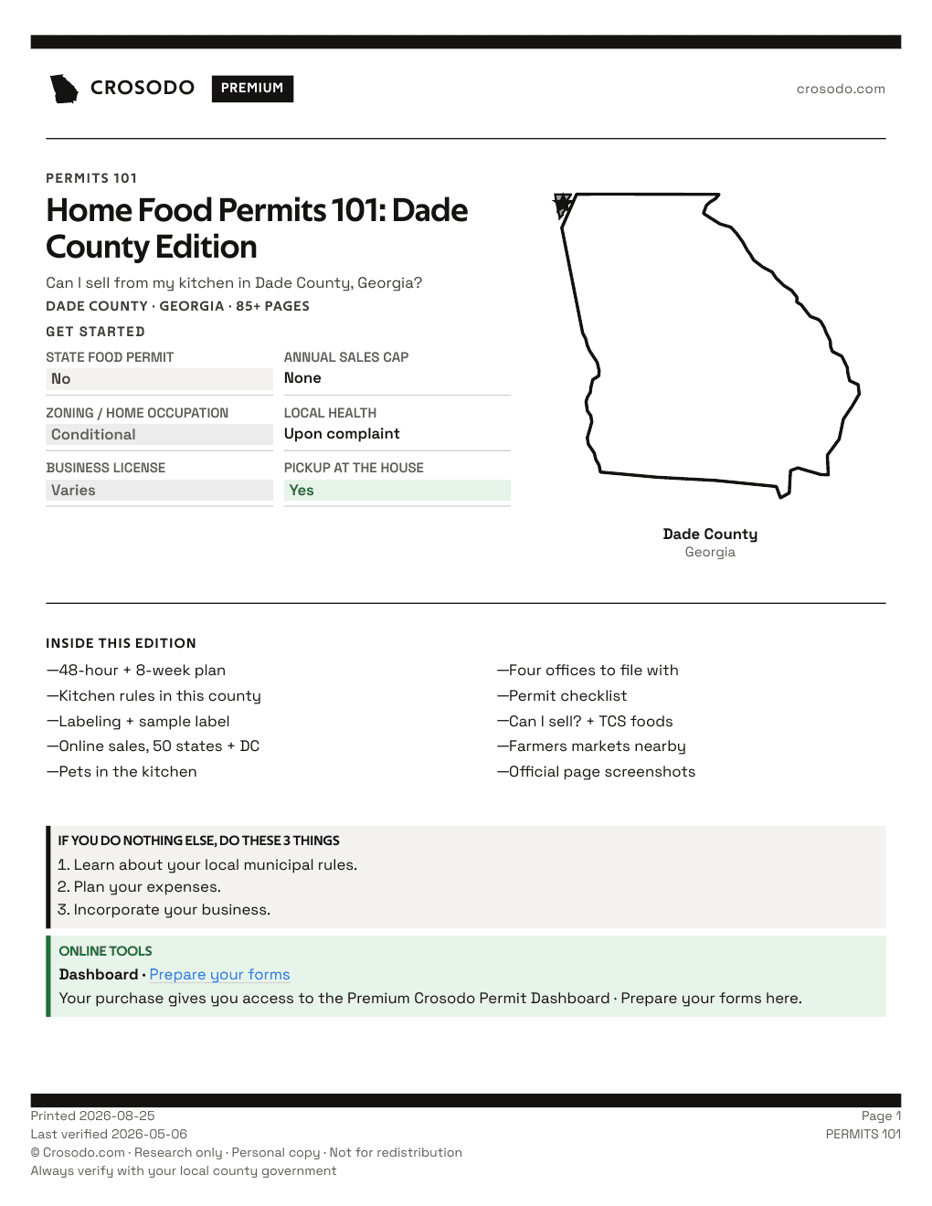 Permit Guide 101 cover for Dade County