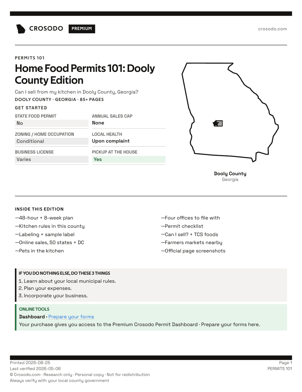 Permit Guide 101 cover for Dooly County