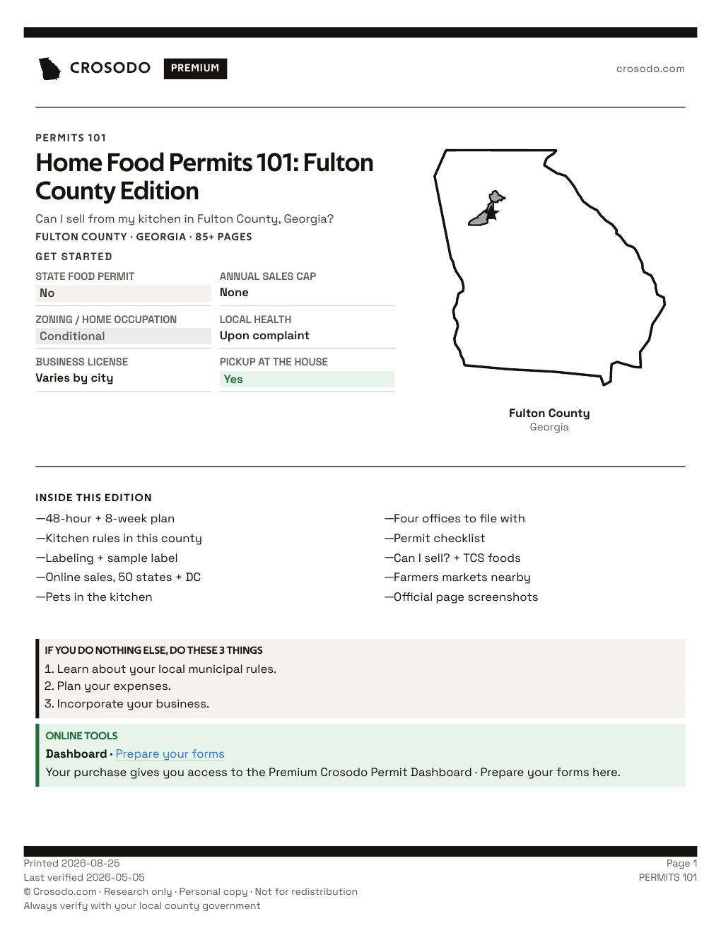 Permit Guide 101 cover for Fulton County
