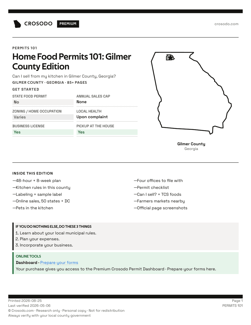 Permit Guide 101 cover for Gilmer County