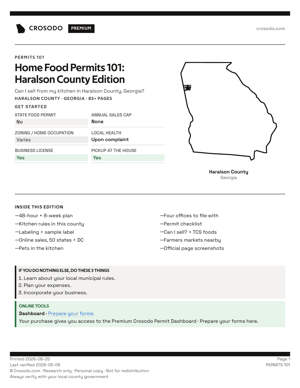 Permit Guide 101 cover for Haralson County