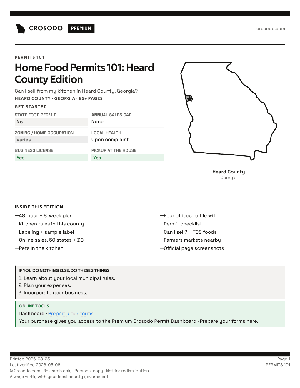 Permit Guide 101 cover for Heard County