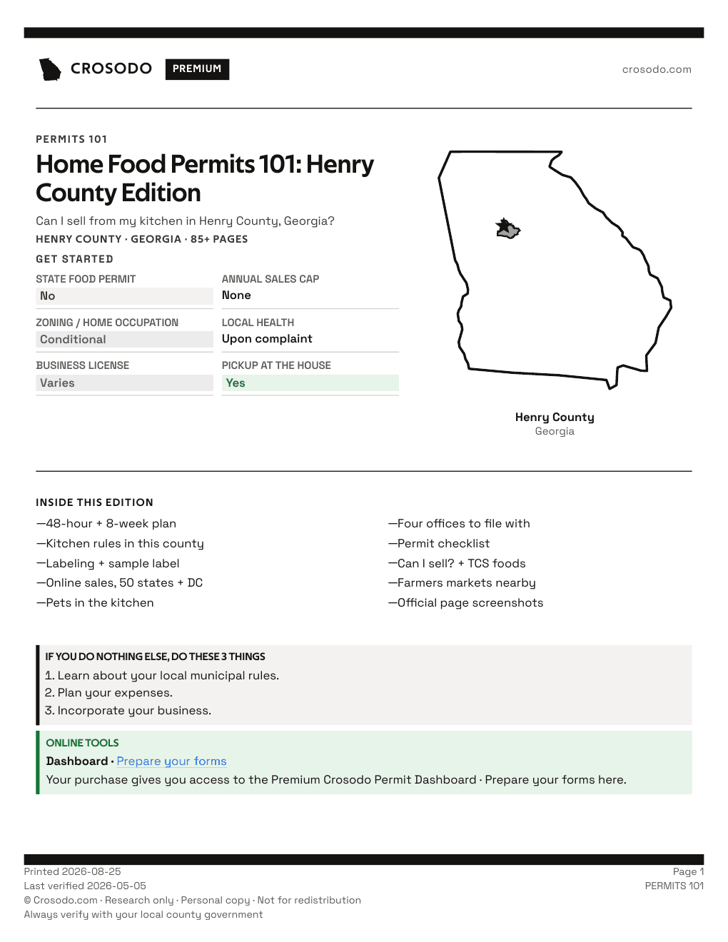 Permit Guide 101 cover for Henry County