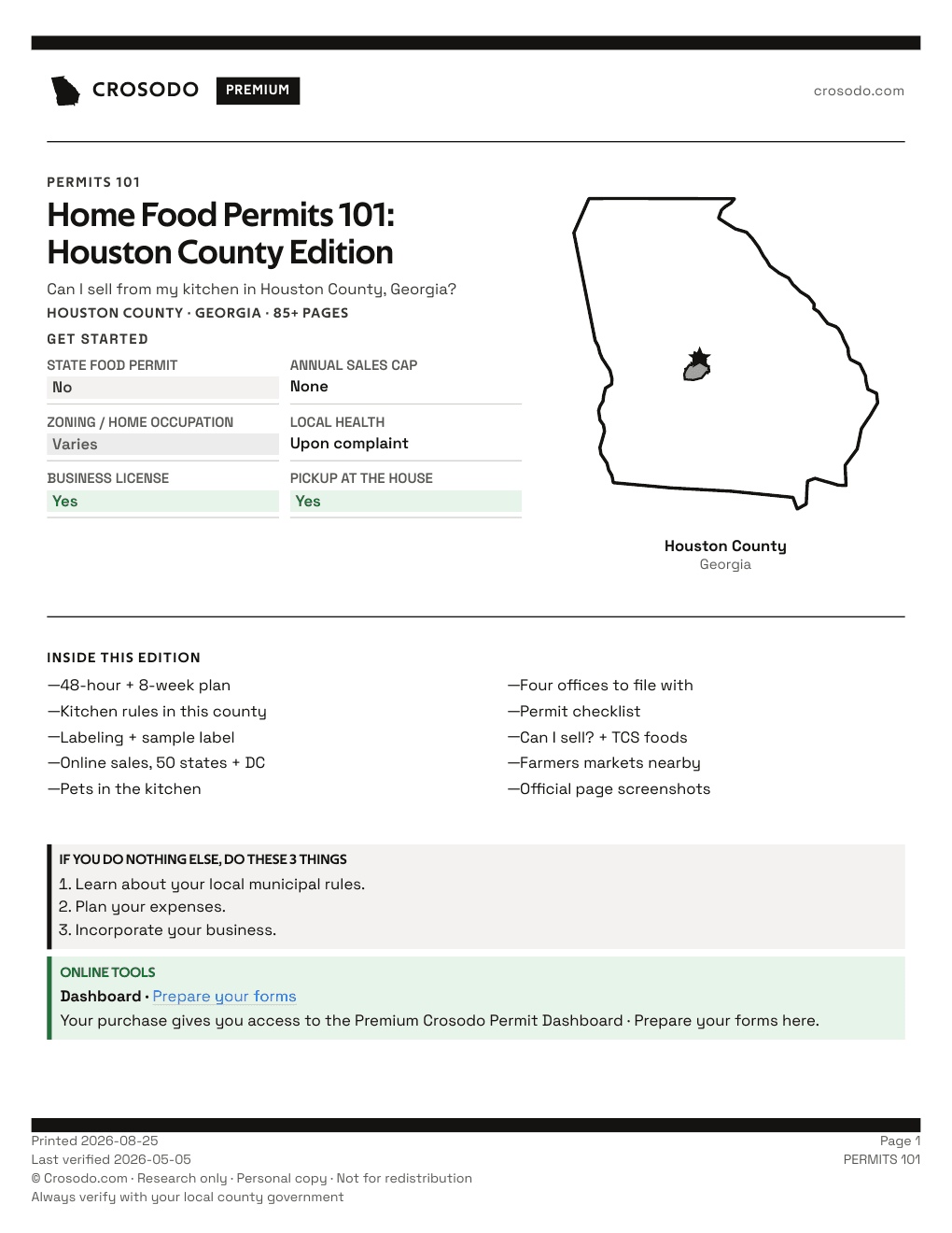 Permit Guide 101 cover for Houston County