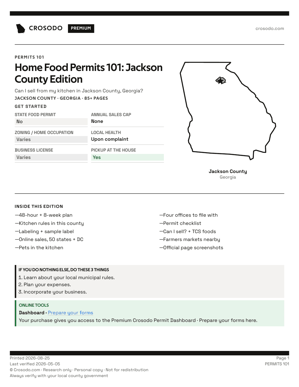 Permit Guide 101 cover for Jackson County