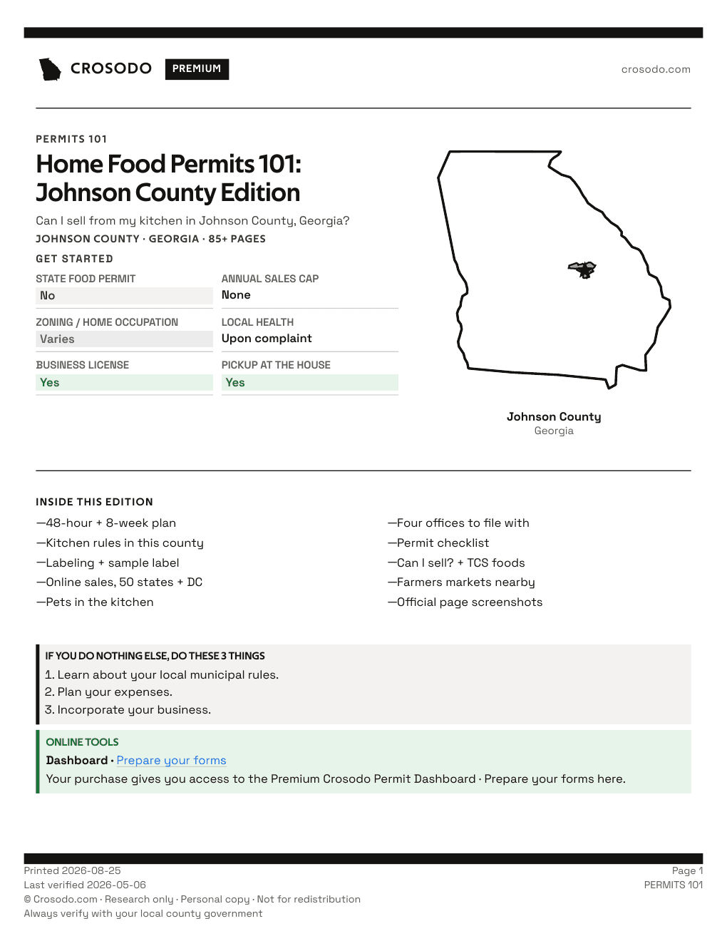 Permit Guide 101 cover for Johnson County