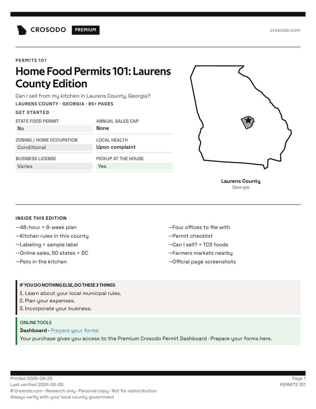 Permit Guide 101 cover for Laurens County