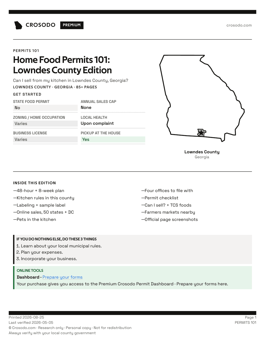 Permit Guide 101 cover for Lowndes County