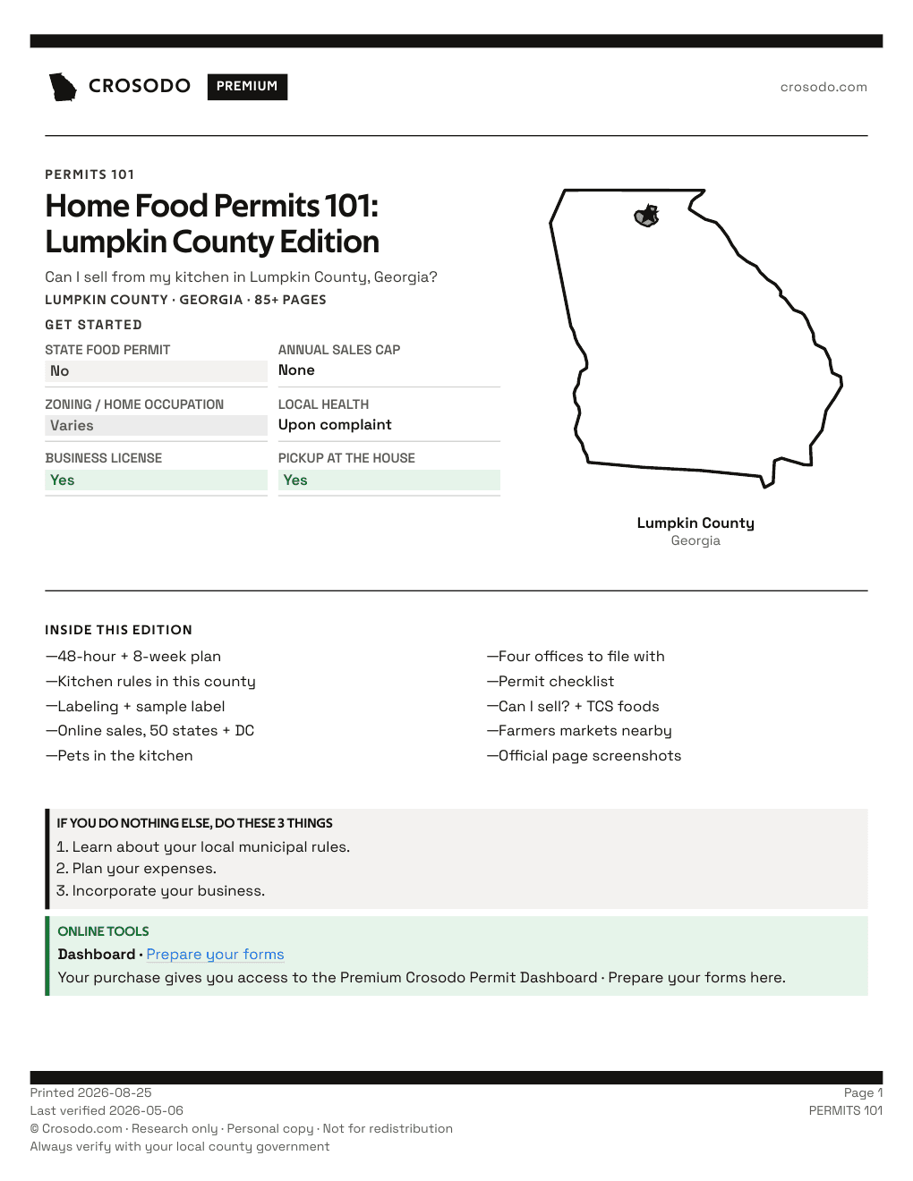 Permit Guide 101 cover for Lumpkin County
