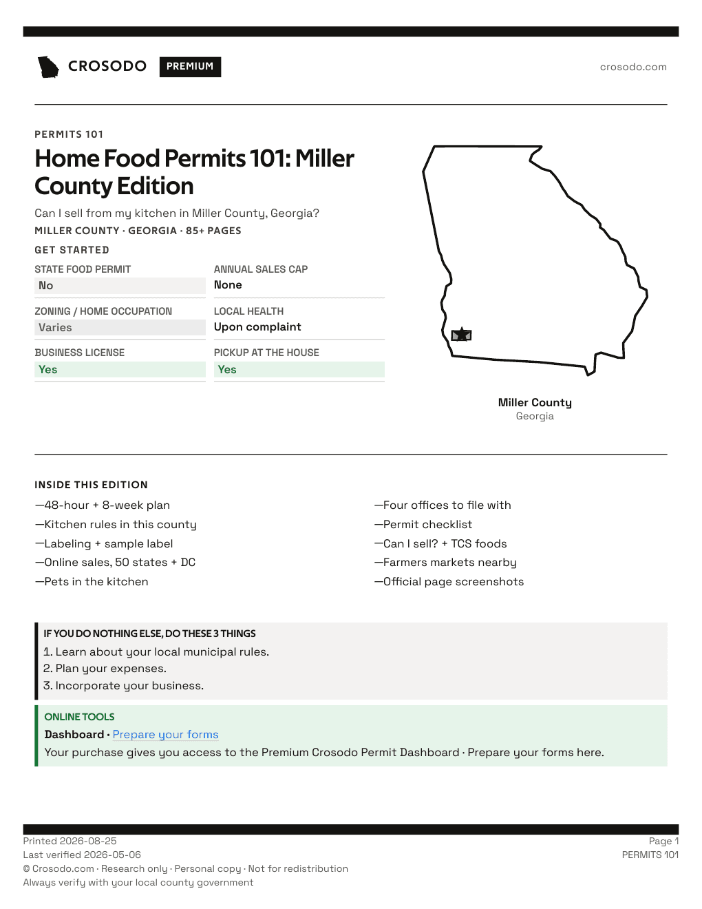 Permit Guide 101 cover for Miller County