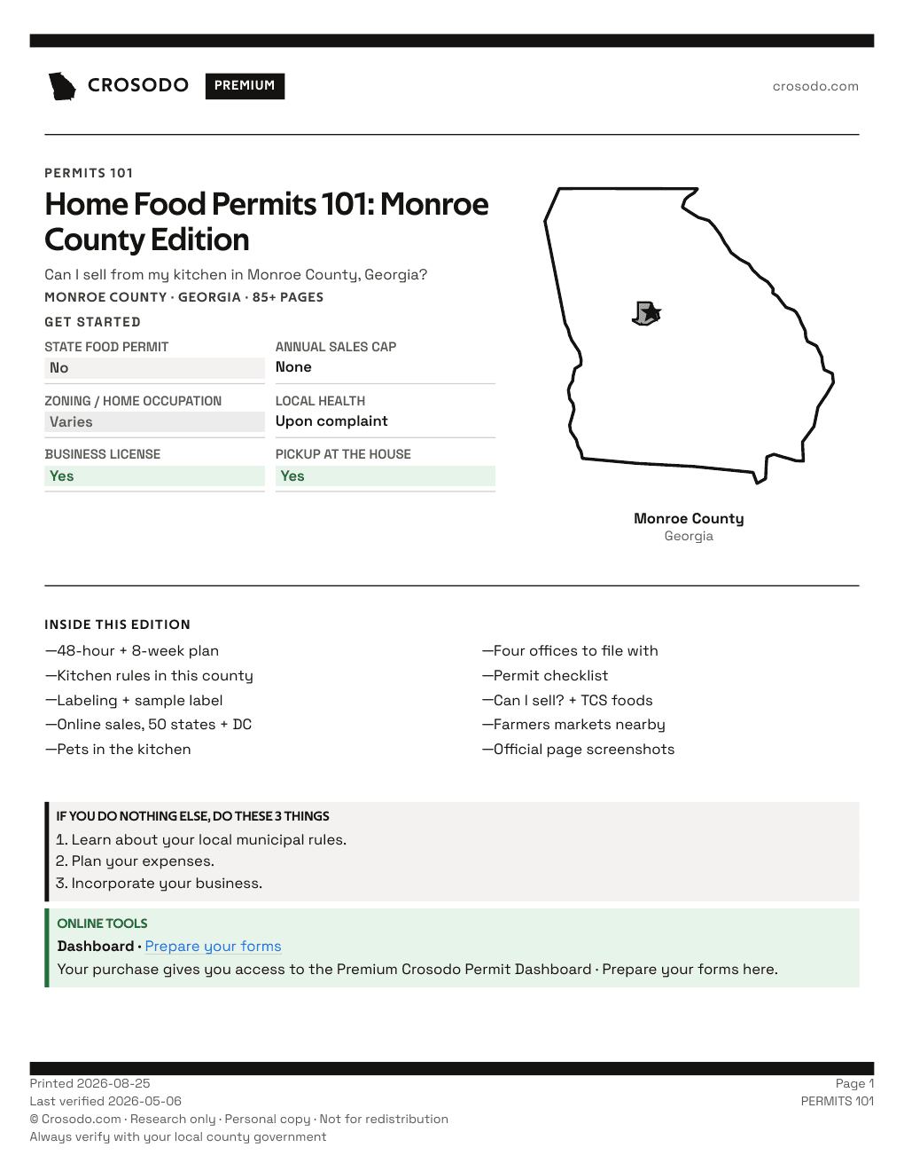 Permit Guide 101 cover for Monroe County
