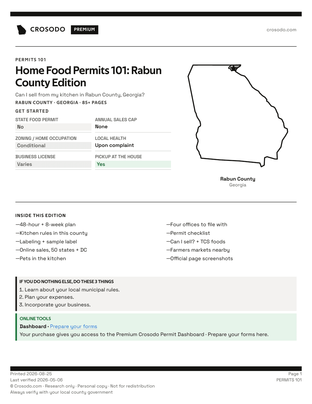 Permit Guide 101 cover for Rabun County