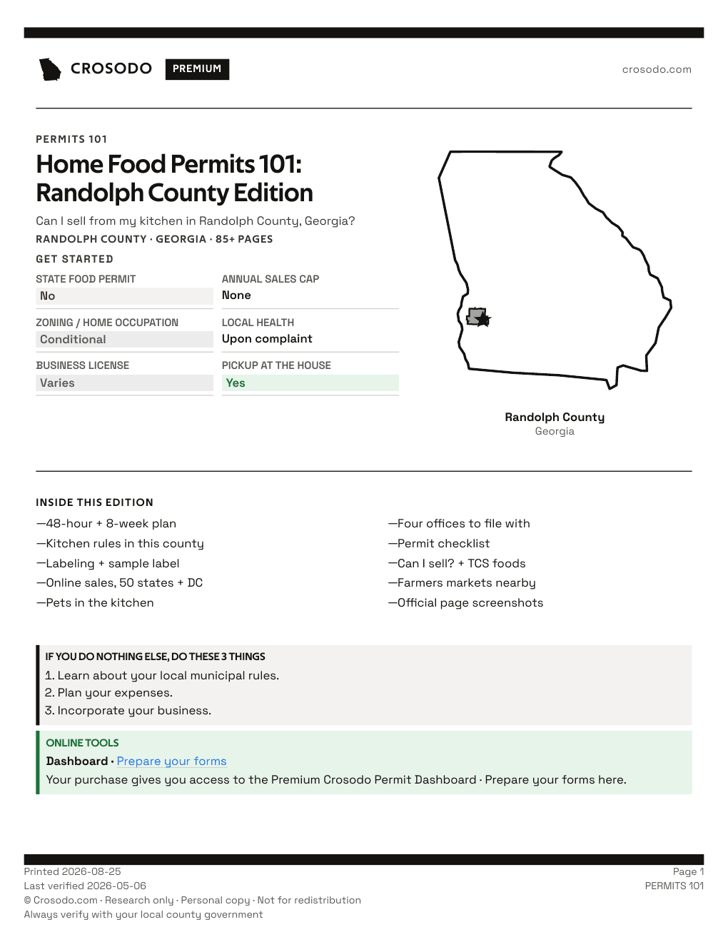 Permit Guide 101 cover for Randolph County