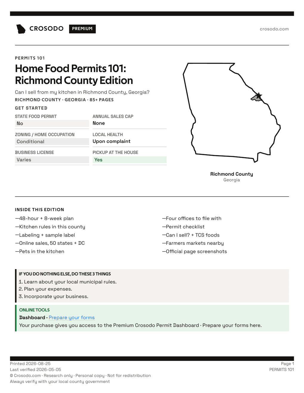 Permit Guide 101 cover for Richmond County