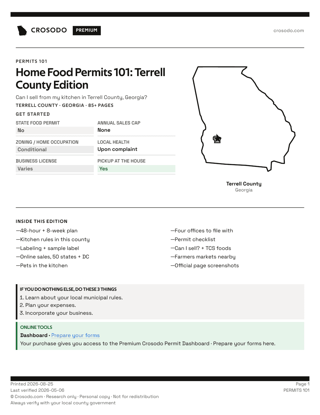 Permit Guide 101 cover for Terrell County