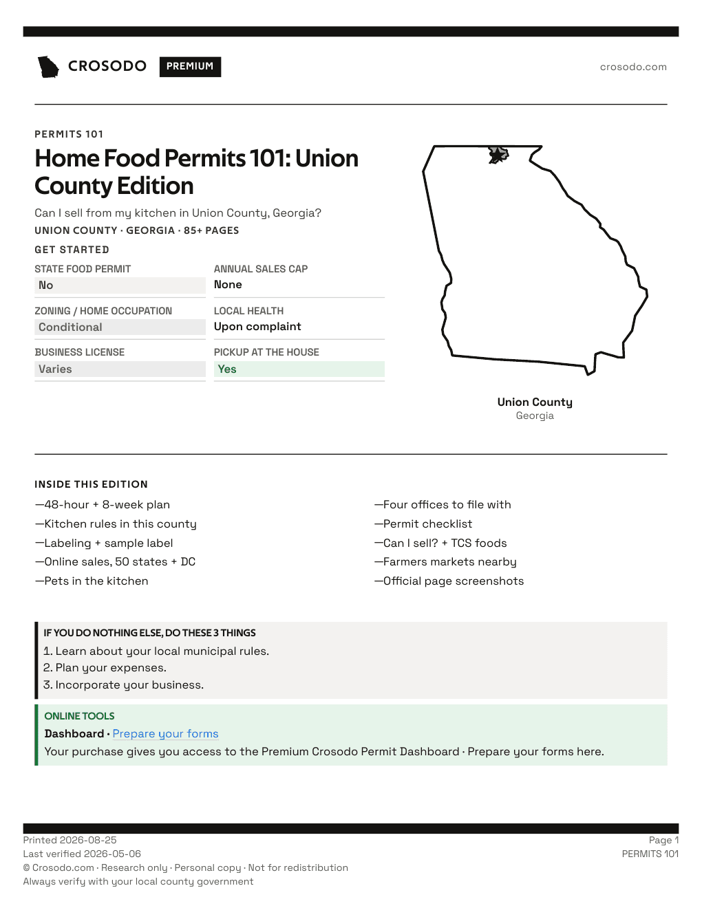 Permit Guide 101 cover for Union County