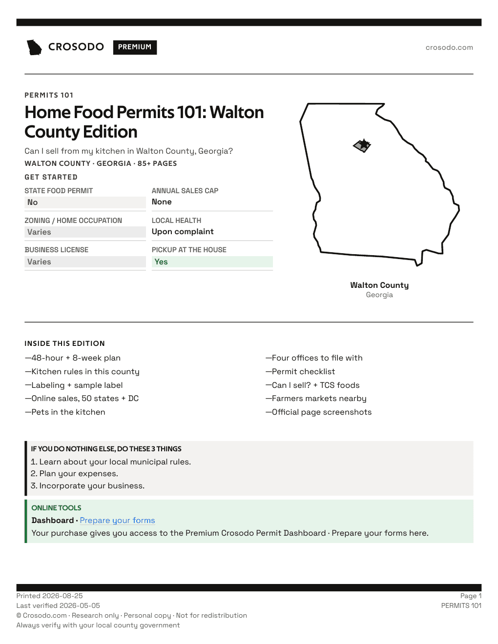 Permit Guide 101 cover for Walton County
