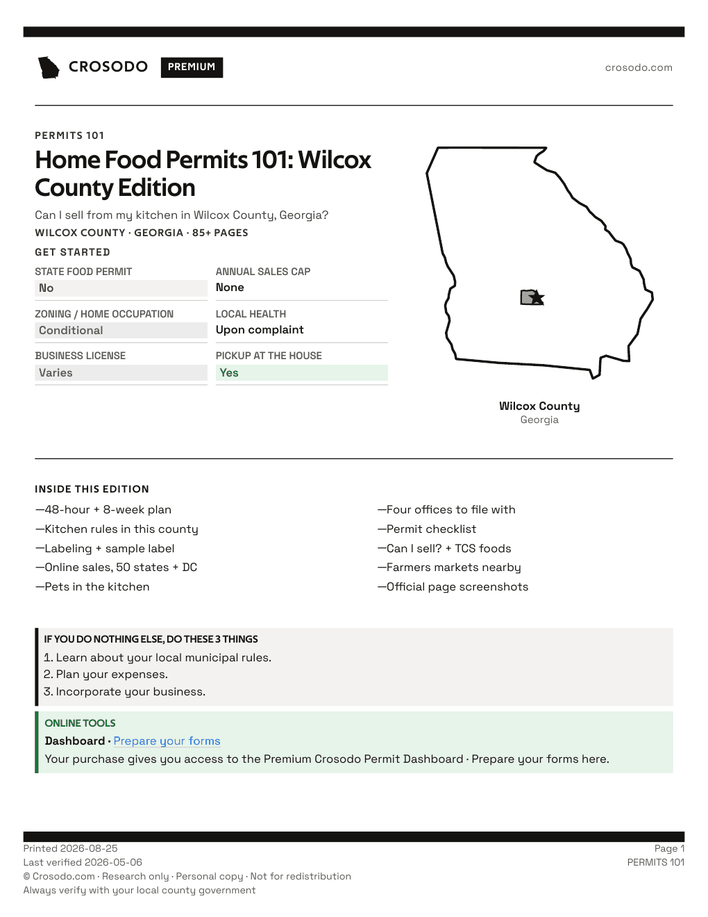 Permit Guide 101 cover for Wilcox County