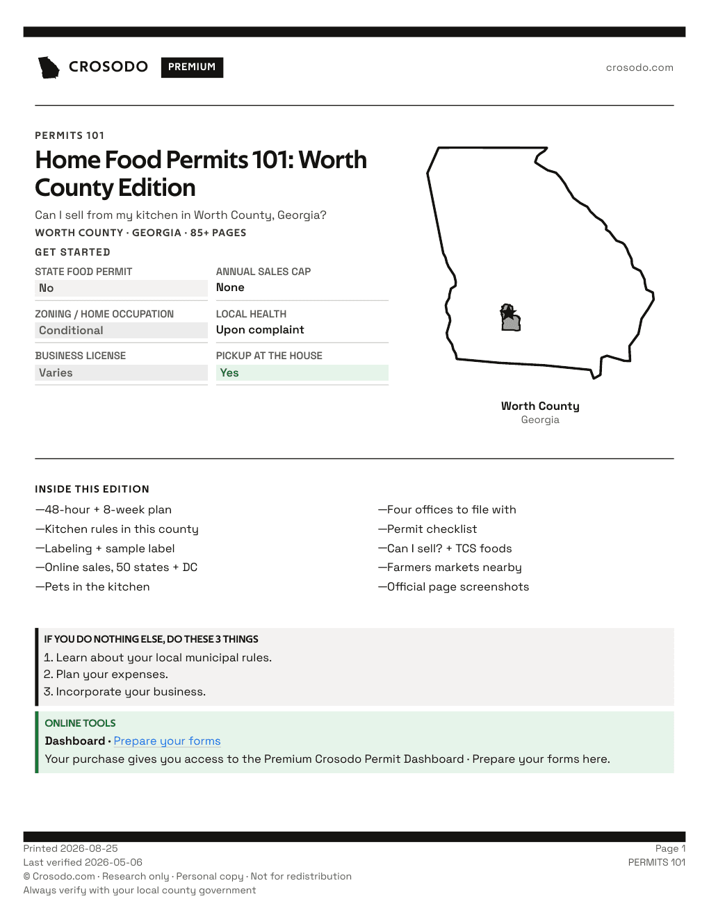 Permit Guide 101 cover for Worth County