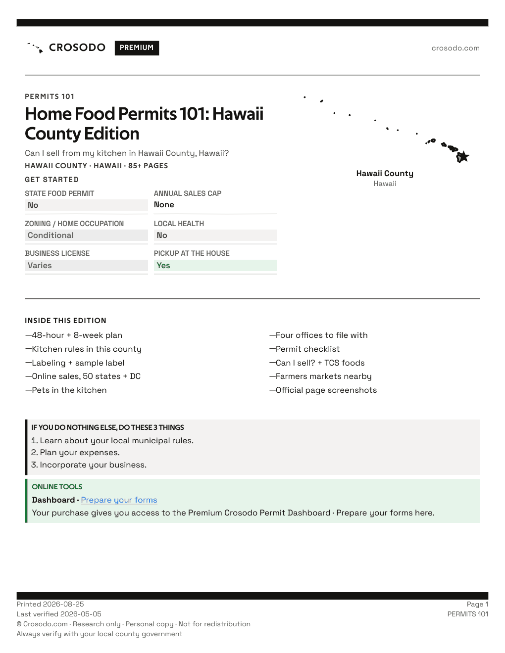 Permit Guide 101 cover for Hawaii County