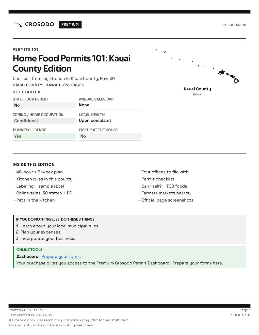 Permit Guide 101 cover for Kauai County