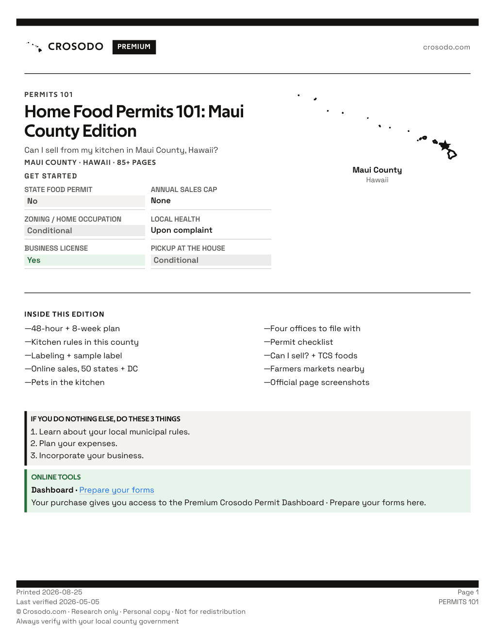 Permit Guide 101 cover for Maui County